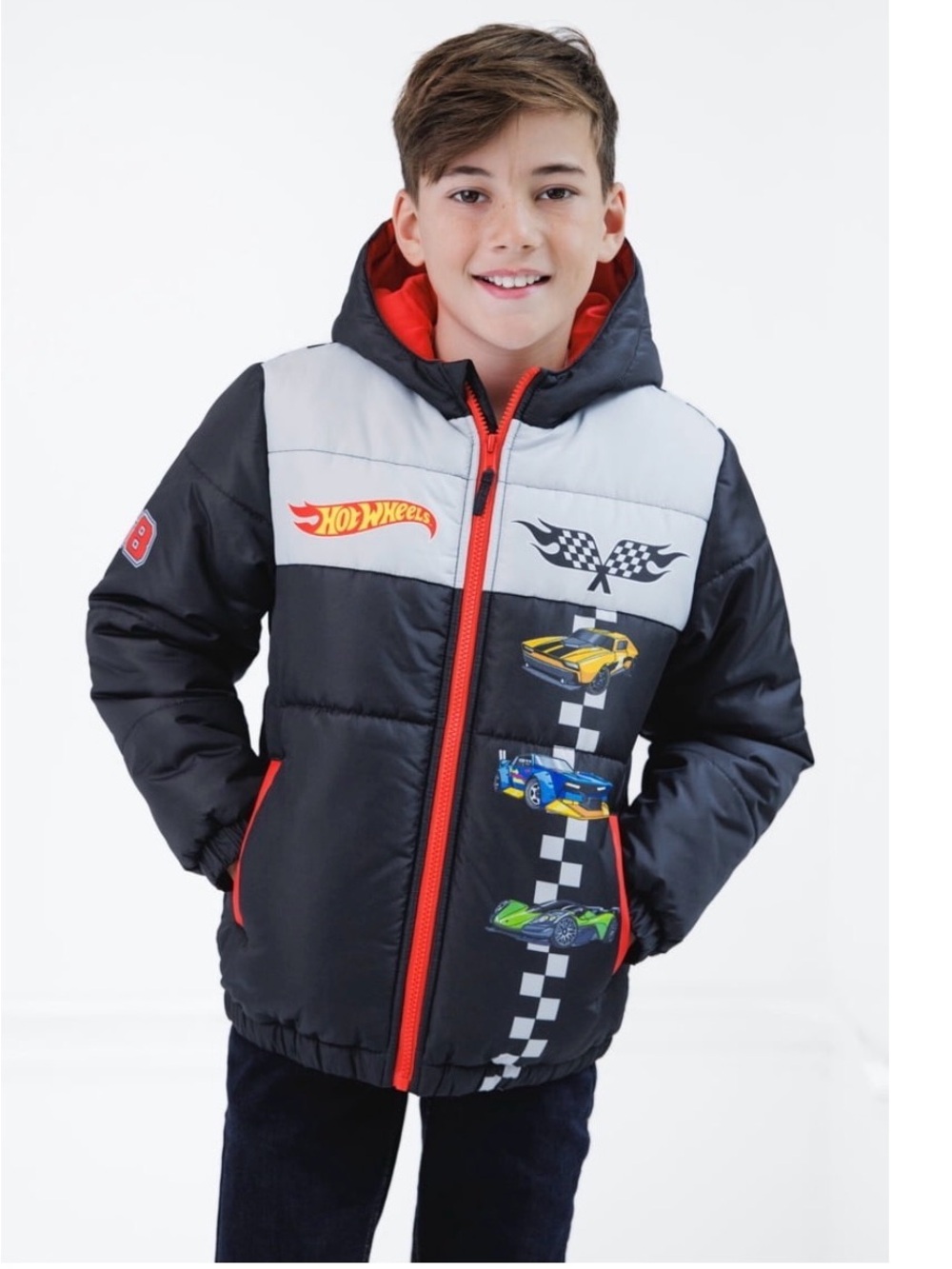 Hot Wheels Zip Up Winter Coat Puffer Jacket size 5T